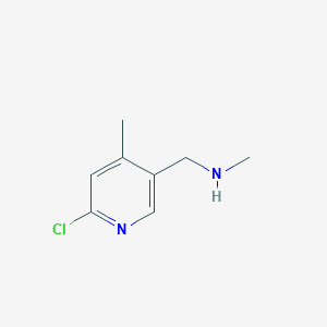 molecular formula C8H11ClN2 B11797959 1-(6-Chloro-4-methylpyridin-3-yl)-N-methylmethanamine 