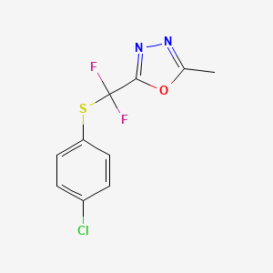 2-(((4-Chlorophenyl)thio)difluoromethyl)-5-methyl-1,3,4-oxadiazole