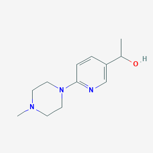 molecular formula C12H19N3O B11797967 1-(6-(4-Methylpiperazin-1-yl)pyridin-3-yl)ethanol 