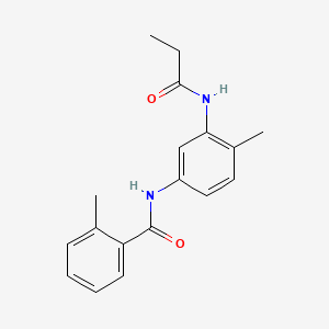 molecular formula C18H20N2O2 B1179797 2-methyl-N-[4-methyl-3-(propionylamino)phenyl]benzamide 