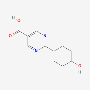 2-(4-Hydroxycyclohexyl)pyrimidine-5-carboxylic acid