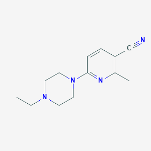 molecular formula C13H18N4 B11798029 6-(4-Ethylpiperazin-1-yl)-2-methylnicotinonitrile 