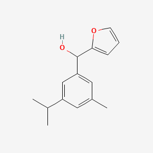 molecular formula C15H18O2 B11798063 Furan-2-yl(3-isopropyl-5-methylphenyl)methanol 