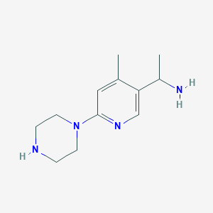 1-(4-Methyl-6-(piperazin-1-yl)pyridin-3-yl)ethanamine