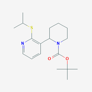 tert-Butyl 2-(2-(isopropylthio)pyridin-3-yl)piperidine-1-carboxylate