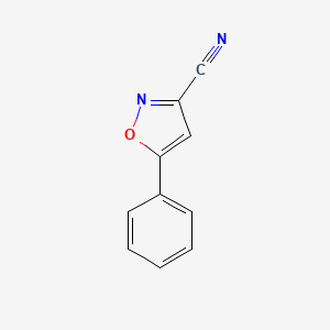 molecular formula C10H6N2O B11798106 5-Phenylisoxazole-3-carbonitrile 