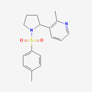 molecular formula C17H20N2O2S B11798149 2-Methyl-3-(1-tosylpyrrolidin-2-yl)pyridine 