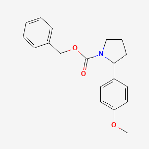 molecular formula C19H21NO3 B11798171 Benzyl 2-(4-methoxyphenyl)pyrrolidine-1-carboxylate 