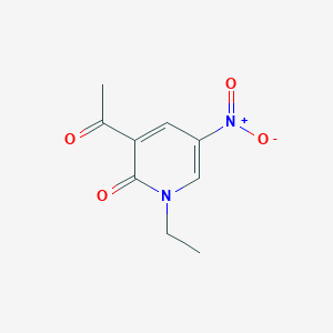 molecular formula C9H10N2O4 B11798250 3-Acetyl-1-ethyl-5-nitropyridin-2(1H)-one 