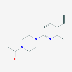 molecular formula C14H19N3O B11798330 1-(4-(6-Methyl-5-vinylpyridin-2-yl)piperazin-1-yl)ethanone 