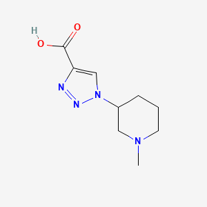 molecular formula C9H14N4O2 B11798336 1-(1-Methylpiperidin-3-yl)-1H-1,2,3-triazole-4-carboxylic acid 