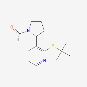 2-(2-(tert-Butylthio)pyridin-3-yl)pyrrolidine-1-carbaldehyde