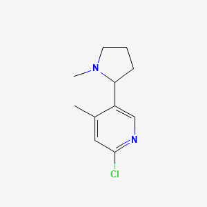 2-Chloro-4-methyl-5-(1-methylpyrrolidin-2-yl)pyridine