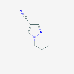 molecular formula C8H11N3 B11798409 1-Isobutyl-1H-pyrazole-4-carbonitrile 