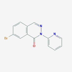 molecular formula C13H8BrN3O B11798431 7-Bromo-2-(pyridin-2-yl)phthalazin-1(2H)-one 