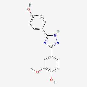 4-(3-(4-Hydroxyphenyl)-1H-1,2,4-triazol-5-yl)-2-methoxyphenol