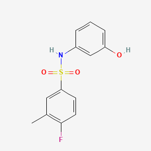 molecular formula C13H12FNO3S B1179848 4-fluoro-N-(3-hydroxyphenyl)-3-methylbenzenesulfonamide 