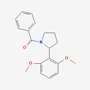 molecular formula C19H21NO3 B11798576 (2-(2,6-Dimethoxyphenyl)pyrrolidin-1-yl)(phenyl)methanone 