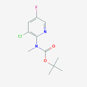 molecular formula C11H14ClFN2O2 B11798619 tert-Butyl (3-chloro-5-fluoropyridin-2-yl)(methyl)carbamate 