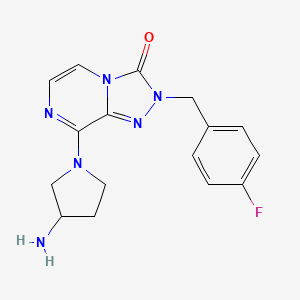 8-(3-Aminopyrrolidin-1-yl)-2-(4-fluorobenzyl)-[1,2,4]triazolo[4,3-a]pyrazin-3(2H)-one