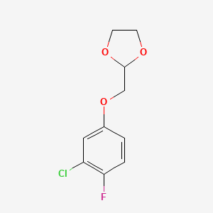 2-((3-Chloro-4-fluorophenoxy)methyl)-1,3-dioxolane