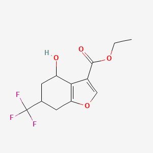 Ethyl 4-hydroxy-6-(trifluoromethyl)-4,5,6,7-tetrahydrobenzofuran-3-carboxylate