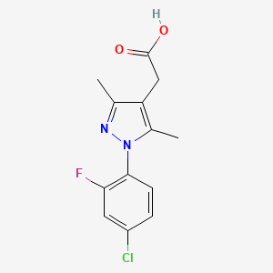 2-(1-(4-Chloro-2-fluorophenyl)-3,5-dimethyl-1H-pyrazol-4-yl)acetic acid