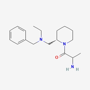 2-amino-1-[(2S)-2-[[benzyl(ethyl)amino]methyl]piperidin-1-yl]propan-1-one