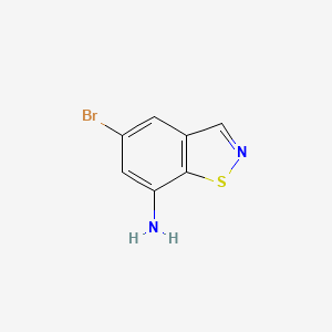 molecular formula C7H5BrN2S B11798759 5-Bromobenzo[d]isothiazol-7-amine CAS No. 1417793-29-3