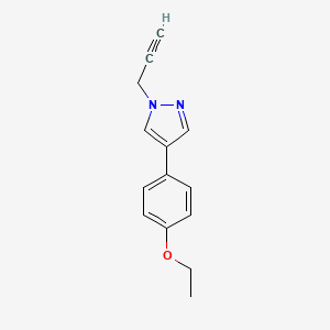 molecular formula C14H14N2O B11798795 4-(4-Ethoxyphenyl)-1-(prop-2-yn-1-yl)-1H-pyrazole 