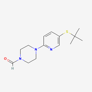 4-(5-(tert-Butylthio)pyridin-2-yl)piperazine-1-carbaldehyde