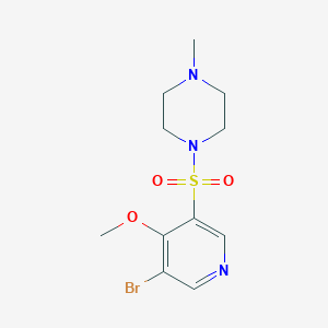 molecular formula C11H16BrN3O3S B11798853 1-((5-Bromo-4-methoxypyridin-3-yl)sulfonyl)-4-methylpiperazine 