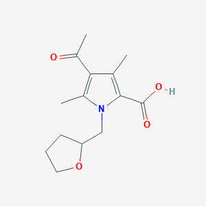 4-Acetyl-3,5-dimethyl-1-((tetrahydrofuran-2-yl)methyl)-1H-pyrrole-2-carboxylic acid