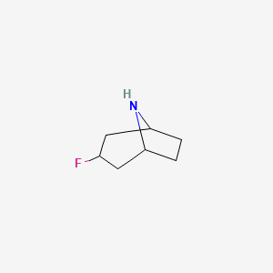 molecular formula C7H12FN B11799012 3-Fluoro-8-azabicyclo[3.2.1]octane 