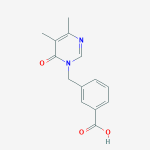 molecular formula C14H14N2O3 B11799029 3-((4,5-Dimethyl-6-oxopyrimidin-1(6H)-yl)methyl)benzoic acid 