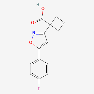 1-(5-(4-Fluorophenyl)isoxazol-3-yl)cyclobutanecarboxylic acid