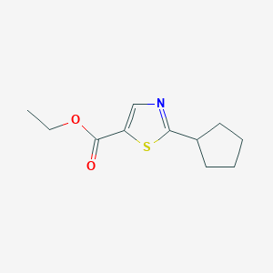 molecular formula C11H15NO2S B11799091 Ethyl 2-cyclopentylthiazole-5-carboxylate 