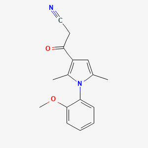 3-(1-(2-Methoxyphenyl)-2,5-dimethyl-1H-pyrrol-3-yl)-3-oxopropanenitrile