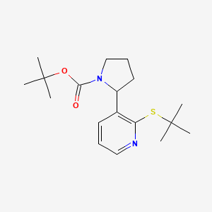 tert-Butyl 2-(2-(tert-butylthio)pyridin-3-yl)pyrrolidine-1-carboxylate