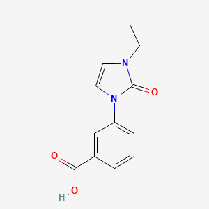 molecular formula C12H12N2O3 B11799137 3-(3-Ethyl-2-oxo-2,3-dihydro-1H-imidazol-1-yl)benzoic acid 