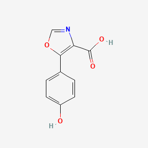 molecular formula C10H7NO4 B11799144 5-(4-Hydroxyphenyl)oxazole-4-carboxylic acid 