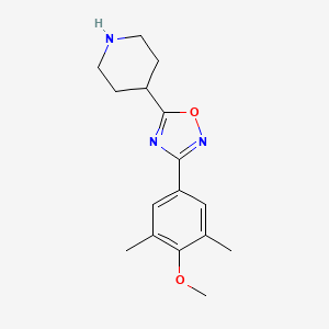 3-(4-Methoxy-3,5-dimethylphenyl)-5-(piperidin-4-yl)-1,2,4-oxadiazole