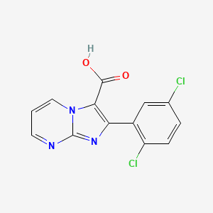 molecular formula C13H7Cl2N3O2 B11799187 2-(2,5-Dichlorophenyl)imidazo[1,2-A]pyrimidine-3-carboxylic acid 