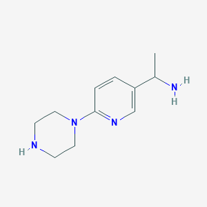 1-(6-(Piperazin-1-yl)pyridin-3-yl)ethanamine