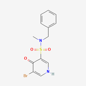 molecular formula C13H13BrN2O3S B11799228 N-Benzyl-5-bromo-4-hydroxy-N-methylpyridine-3-sulfonamide 