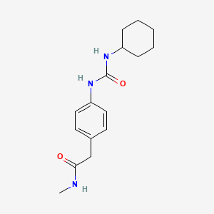 molecular formula C16H23N3O2 B1179924 2-(4-(3-cyclohexylureido)phenyl)-N-methylacetamide 