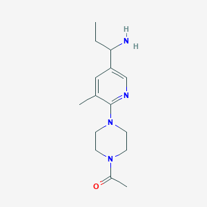 1-(4-(5-(1-Aminopropyl)-3-methylpyridin-2-yl)piperazin-1-yl)ethanone