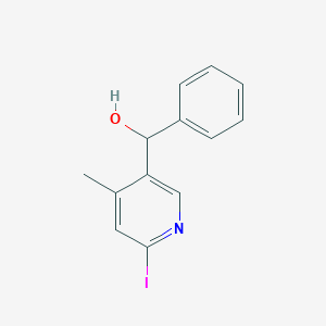 molecular formula C13H12INO B11799307 (6-Iodo-4-methylpyridin-3-yl)(phenyl)methanol 