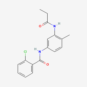 2-chloro-N-[4-methyl-3-(propionylamino)phenyl]benzamide