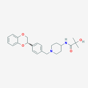 (S)-N-(1-(4-(2,3-Dihydrobenzo[b][1,4]dioxin-2-yl)benzyl)piperidin-4-yl)-2-hydroxy-2-methylpropanamide